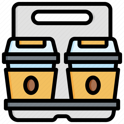 Food, delivery, filloutline, coffee, cups, take, away icon - Download on Iconfinder