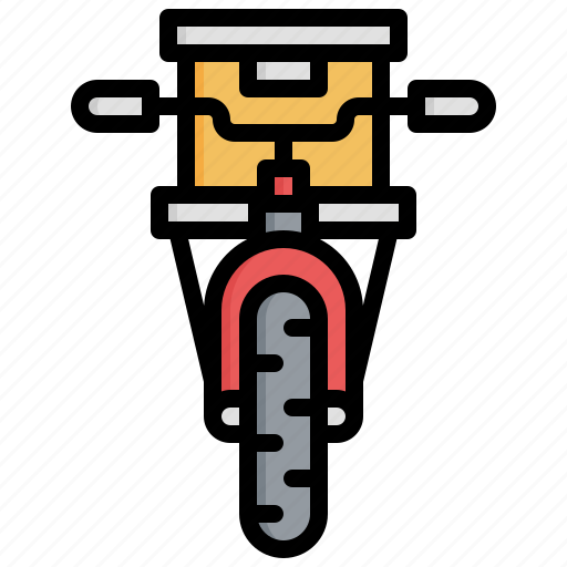 Food, delivery, filloutline, bike, bicycle, shopping, bag icon - Download on Iconfinder
