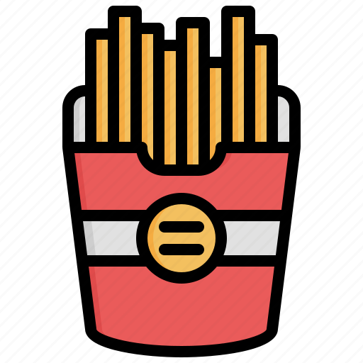 Food, delivery, filloutline, french, fries, potatoes, junk icon - Download on Iconfinder