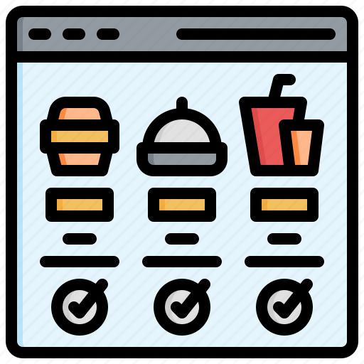 Food, delivery, filloutline, online, menu, order, internet icon - Download on Iconfinder
