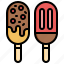 food, delivery, filloutline, popsicle, stick, candy, lollipop, sweet 