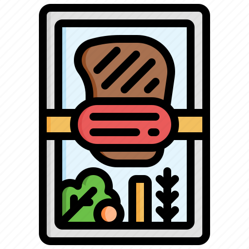 Food, delivery, filloutline, steak, restaurant, take, away icon - Download on Iconfinder