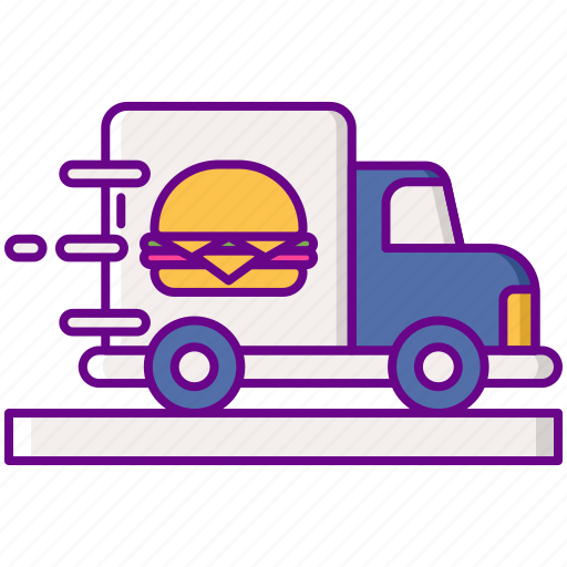 Burger, delivery, food, vehicle icon - Download on Iconfinder
