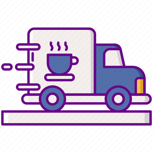 Coffee, delivery, truck icon - Download on Iconfinder