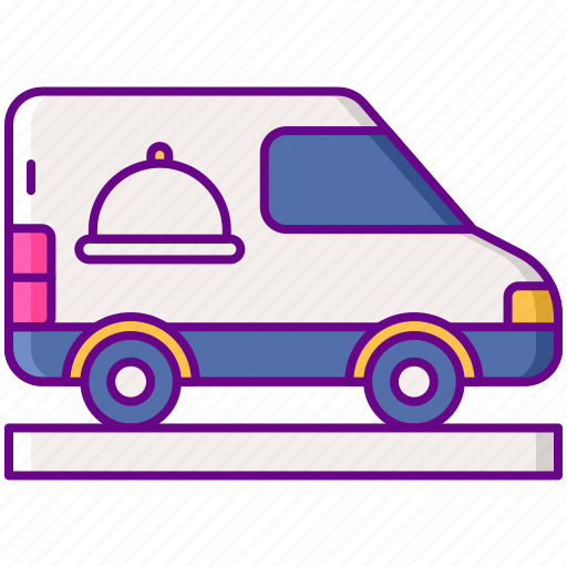 Delivery, food, van, vehicle icon - Download on Iconfinder