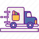 delivery, grocery, transport, truck