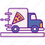 delivery, food, pizza, truck 