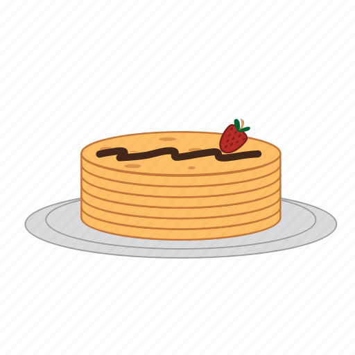 Chocolate, dessert, pancakes, strawberry, sugar, eating, food icon - Download on Iconfinder