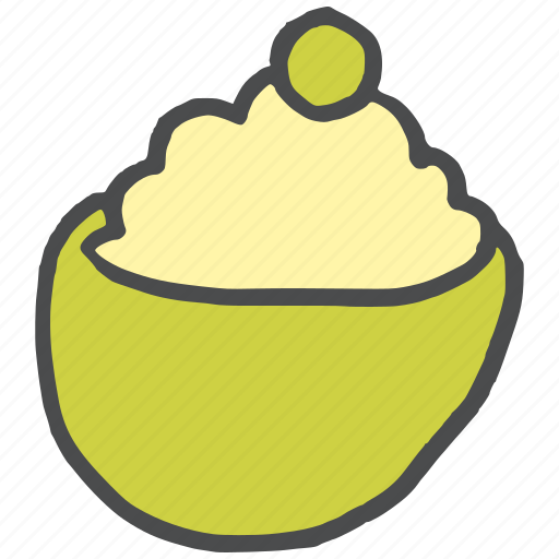 Apple, dessert, icecream, sweet, cream, pistachio, hygge icon - Download on Iconfinder