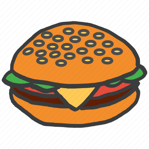 Burger, fast, food, hamburger, junk, eat, meal icon - Download on Iconfinder