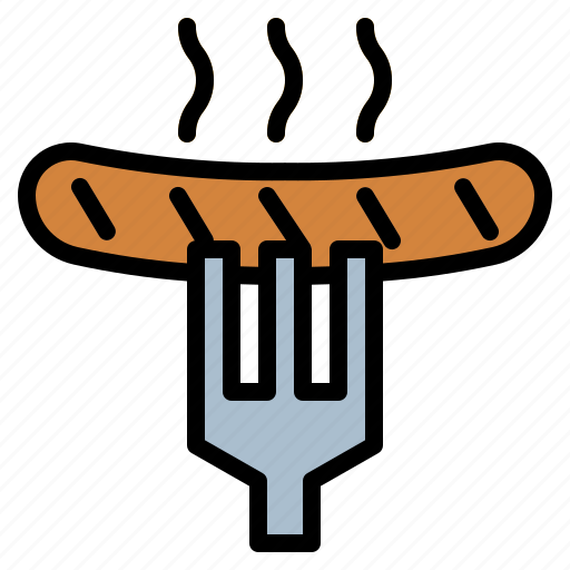 Dog, food, fork, hot, sausage icon - Download on Iconfinder