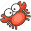 1f980, crab 