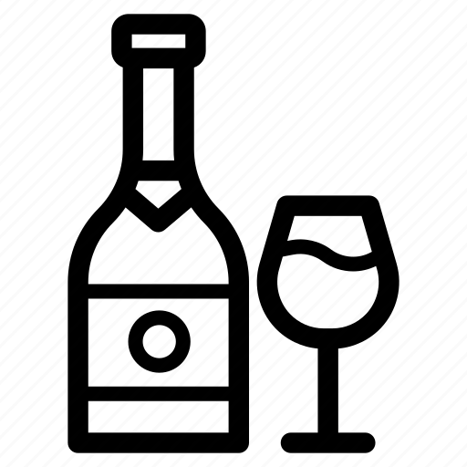 Bottle, glass, wine icon - Download on Iconfinder