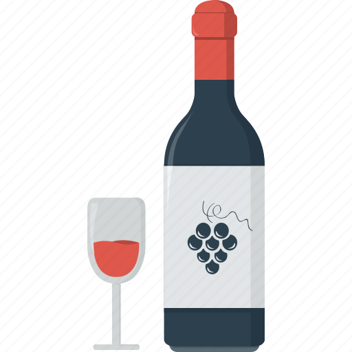 Alcohol, bottle, bottle of wine, bottle wine, drink, glass, grape icon - Download on Iconfinder