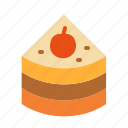 cake, pancake, slice