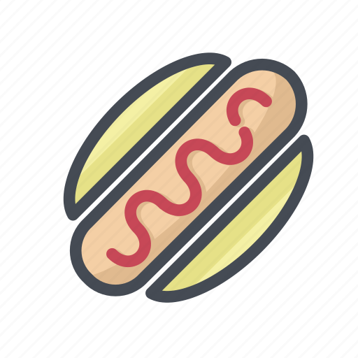 Hot dog, hotdog, burger, food, hamburger, junk, sausage icon - Download on Iconfinder