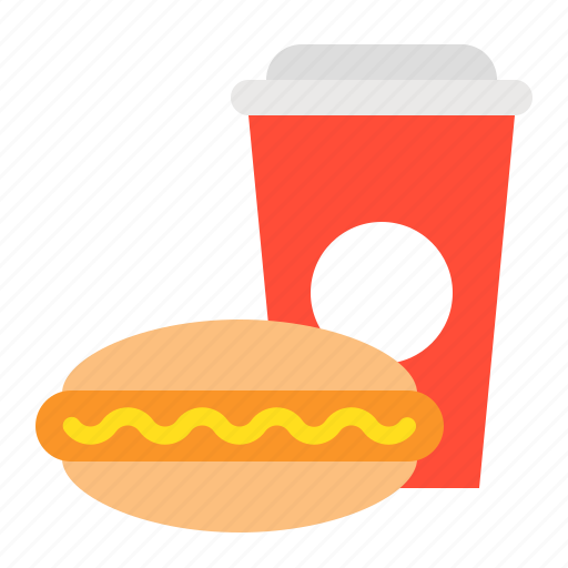 Fast food, food, hot dog, junk food, soft drink, take away food icon - Download on Iconfinder