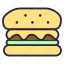 burger, cheeseburger, food, sandwich, toast, bread, meal 