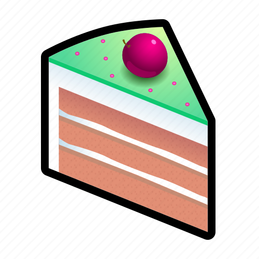 Cake, cherry, food, of, piece icon - Download on Iconfinder