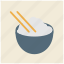 bowl, chinese, japanese, rice, thai, east asian, chopsticks 