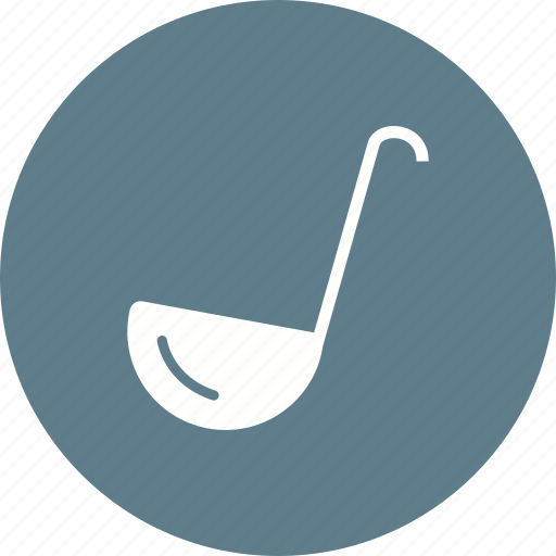 Food, kitchen, ladle, metal, steel, utensil, white icon - Download on Iconfinder
