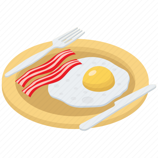 Breakfast, egg bacon, egg with bacon, fried egg, meal icon - Download on Iconfinder