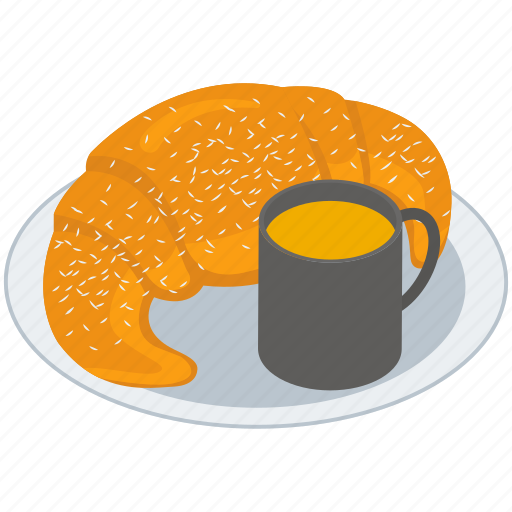Breakfast, food, french croissant, meal, tea cup icon - Download on Iconfinder
