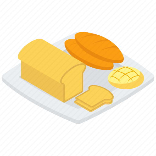 Bakery food, bakery items, bread, bread slice, flat bread, loaf icon - Download on Iconfinder