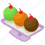 frozen dessert, ice cream platter, ice cream scoops, ice cream tray, sweet dessert 