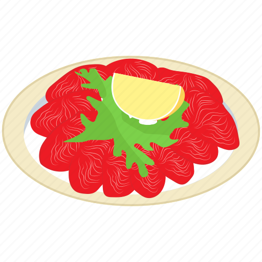 Carpaccio platter, italian cuisine, italian food, meal, talian dish icon - Download on Iconfinder