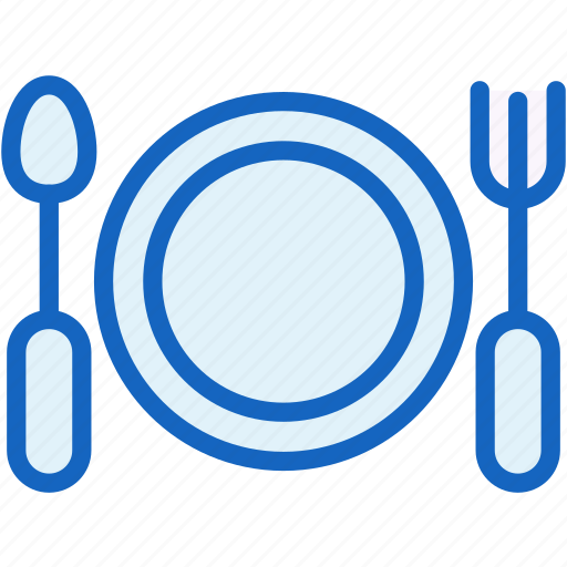 Dish, food, fork, plate, spoon icon - Download on Iconfinder