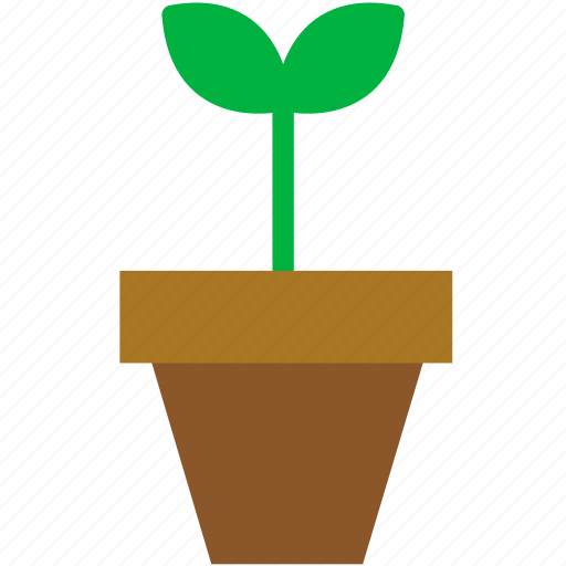Green, nature, plant, pot, potted plant, small plant, sprout icon - Download on Iconfinder