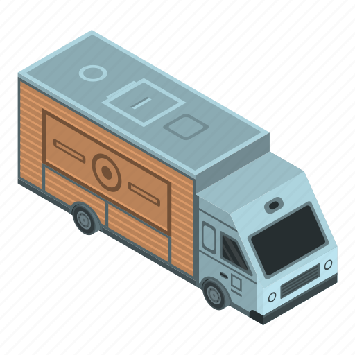 Business, car, cartoon, coffee, isometric, retro, truck icon - Download on Iconfinder