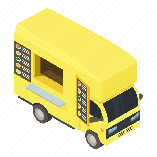 Business, food, isometric, street, truck icon - Download on Iconfinder