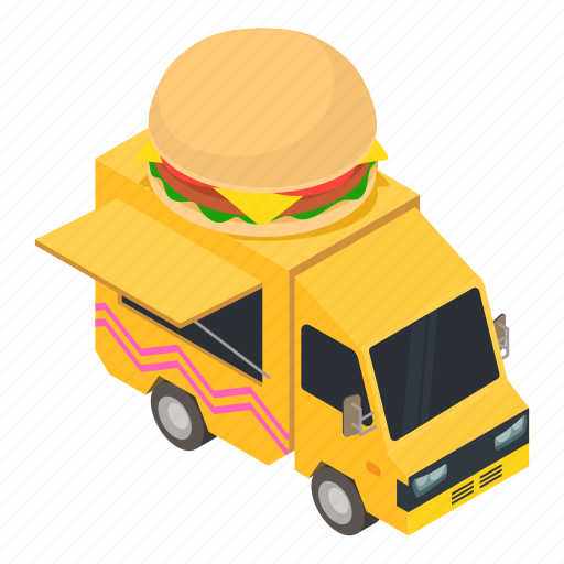 Business, car, food, hamburger, isometric, truck icon - Download on Iconfinder