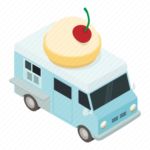 Business, computer, dessert, food, isometric, truck icon - Download on Iconfinder