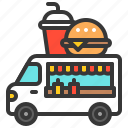 beverage, fast food, food, hamburger, shop, truck