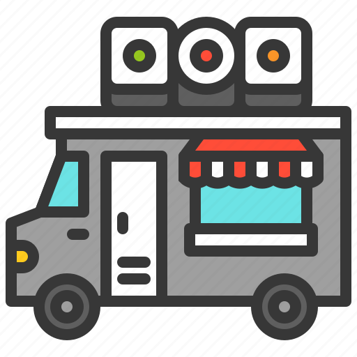 Food, japanese, rice, shop, sushi, truck icon - Download on Iconfinder