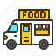 commerce, fast food, food, shop, transport, truck 