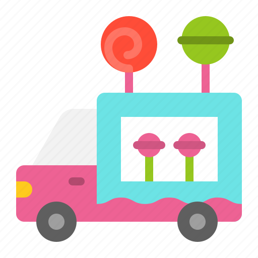Candy, food, lollipop, truck, vehicle icon - Download on Iconfinder