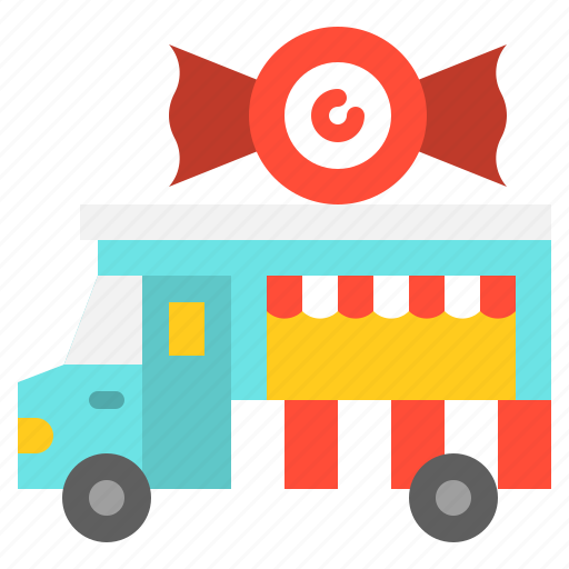 Candy, food, lollipop, truck, vehicle icon - Download on Iconfinder