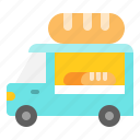 bakery, bread, food, truck, vehicle