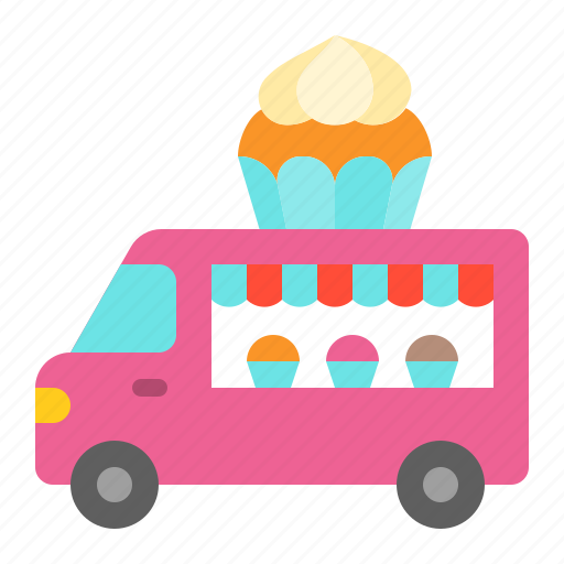 Cupcake, food, muffin, truck, vehicle icon - Download on Iconfinder