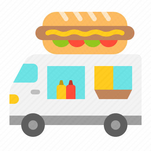 Fast food, food, hot dog, truck icon - Download on Iconfinder