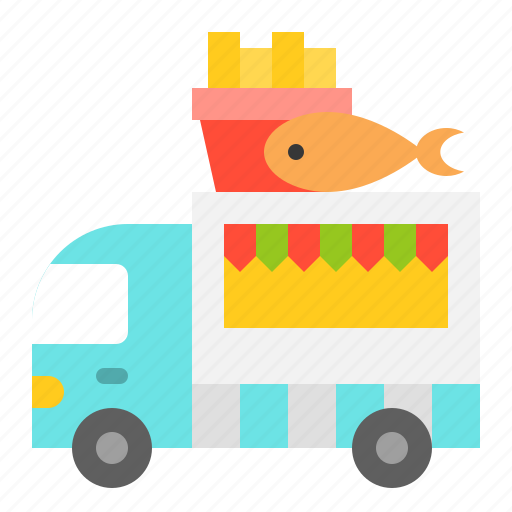 Fish, fish and chips, food, potato chip, truck icon - Download on Iconfinder