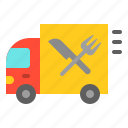 delivery, fast food, food, transport, truck
