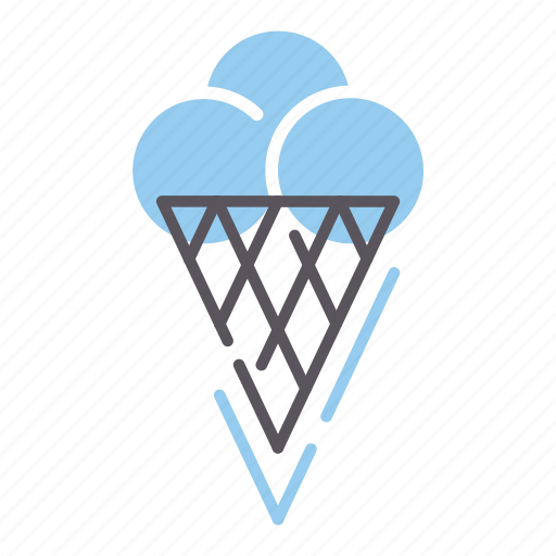 Cone, cream, dessert, ice, ice cream, icecream icon - Download on Iconfinder