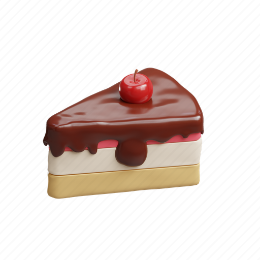 Cake, food, drink, bakery, meal, sandwich, donut 3D illustration - Download on Iconfinder