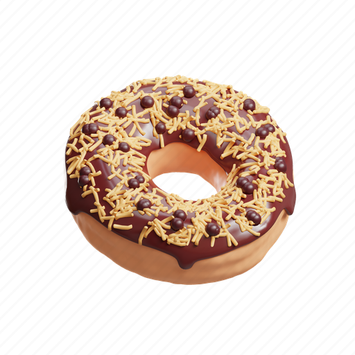 Donut, food, drink, bakery, meal, sandwich, dessert 3D illustration - Download on Iconfinder