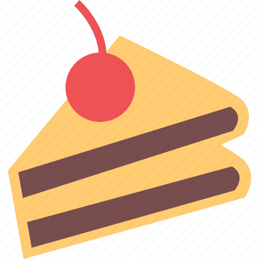 Cake, cherry, cherry cake, dessert, pastry, cake slice, food icon - Download on Iconfinder